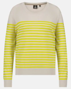 Gaastra Luxueuze 100% Merino Smerlada Gestreepte Blouse|Dames Truien En Sweaters