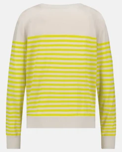 Gaastra Luxueuze 100% Merino Smerlada Gestreepte Blouse|Dames Truien En Sweaters